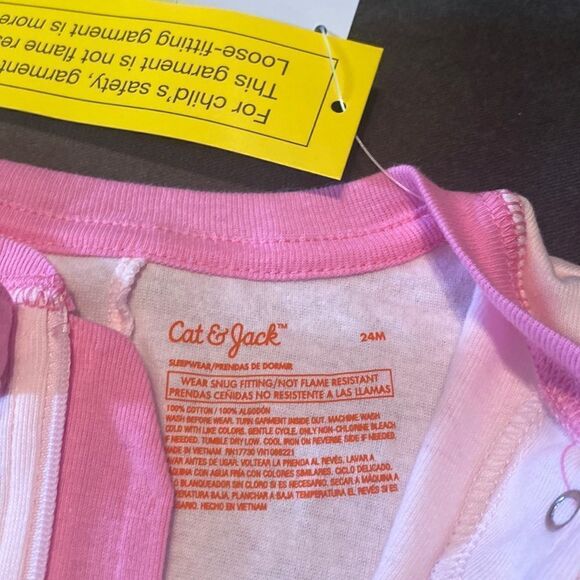Kids Toddler Cat & Jack 2 Pack Footless Sleep Suit Pajamas Onsie Size 24M NWT - Picture 4 of 9